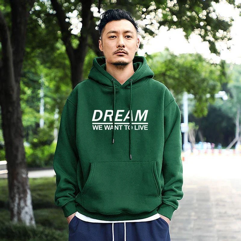 宽松冬季套头加绒外套休闲重磅上衣连帽新款复古男士百搭卫衣加厚