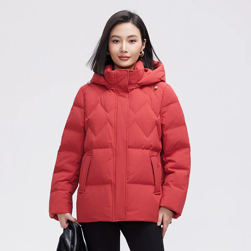 【2024新品上市】女士连帽短款款加厚冬季羽绒服828612