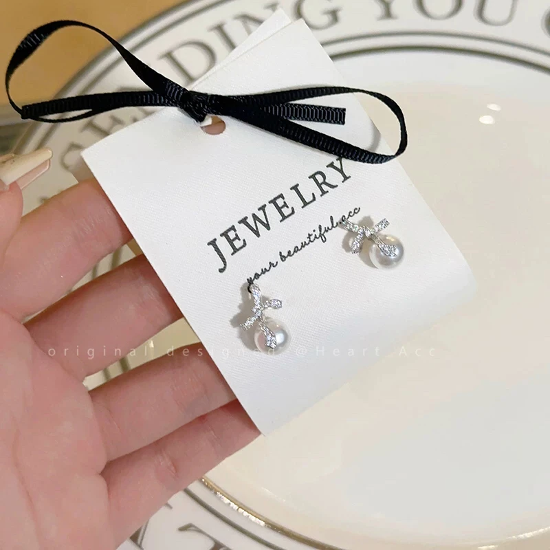 铜合金耳饰 AL5393 新款精致蝴蝶结耳环轻奢气质高级感独特时尚