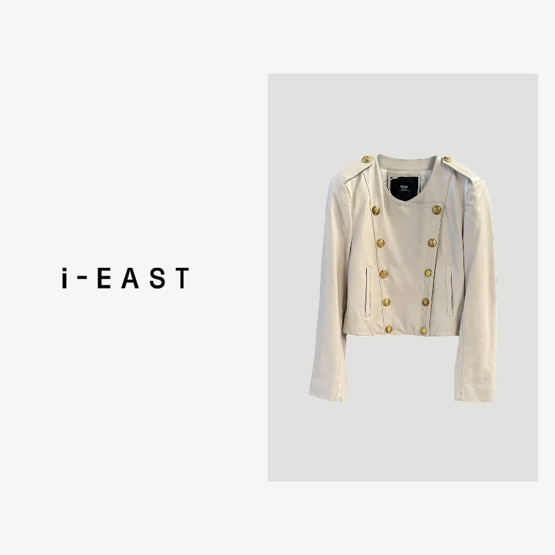 i-EAST 时尚圈主编~金扣饰机车款皮外套PY2139