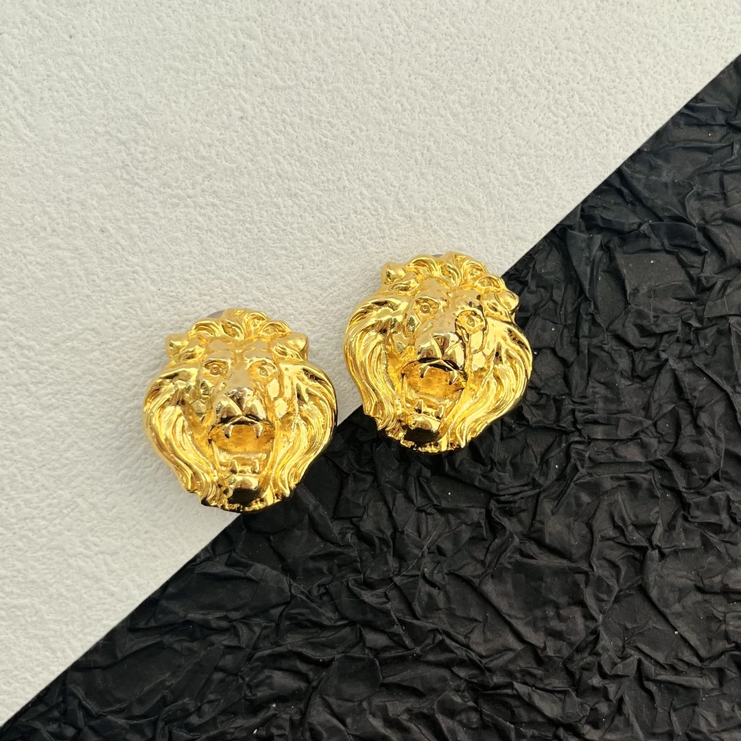 合金耳饰 「Lily中古」狮子耳夹