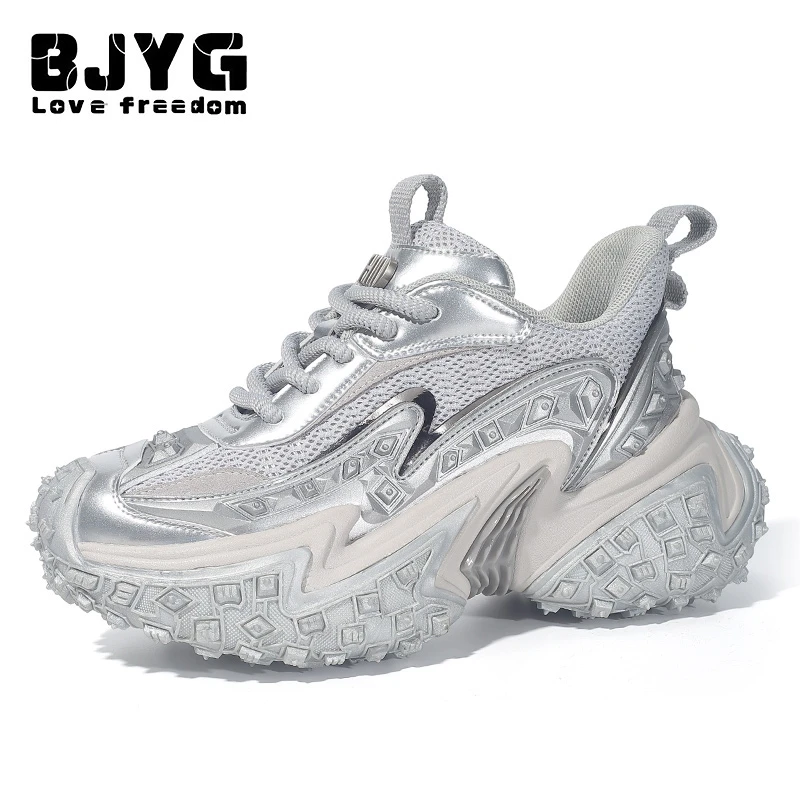 复古网红潮鞋厚底ins时尚机甲巴黎老爹鞋增高运动轮胎鞋男女同款