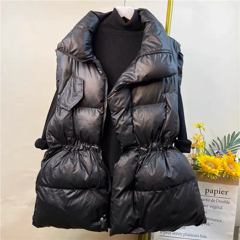 037腰身抽绳马甲