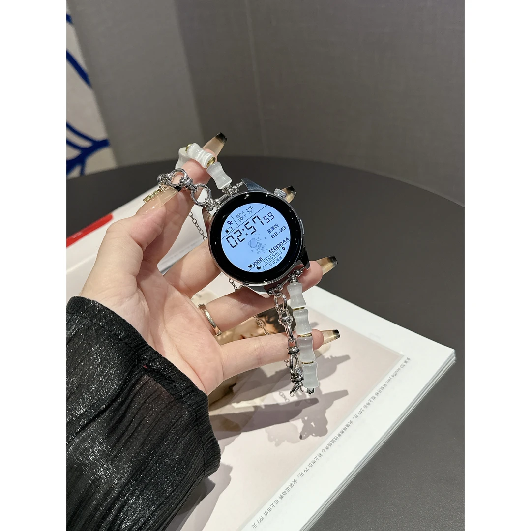 适用华为手表gt4新款41mm中式竹节手表带watchgt3/4pro链条GT2/3
