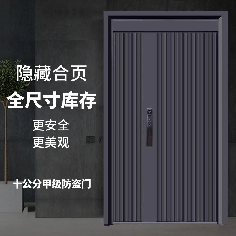 一帆风顺-10公分T型甲级入户门 现代轻奢安全防盗门