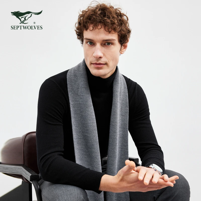 七匹狼【圆领打底】男士高领毛衫高档轻奢经典百搭保暖秋冬弹力1729