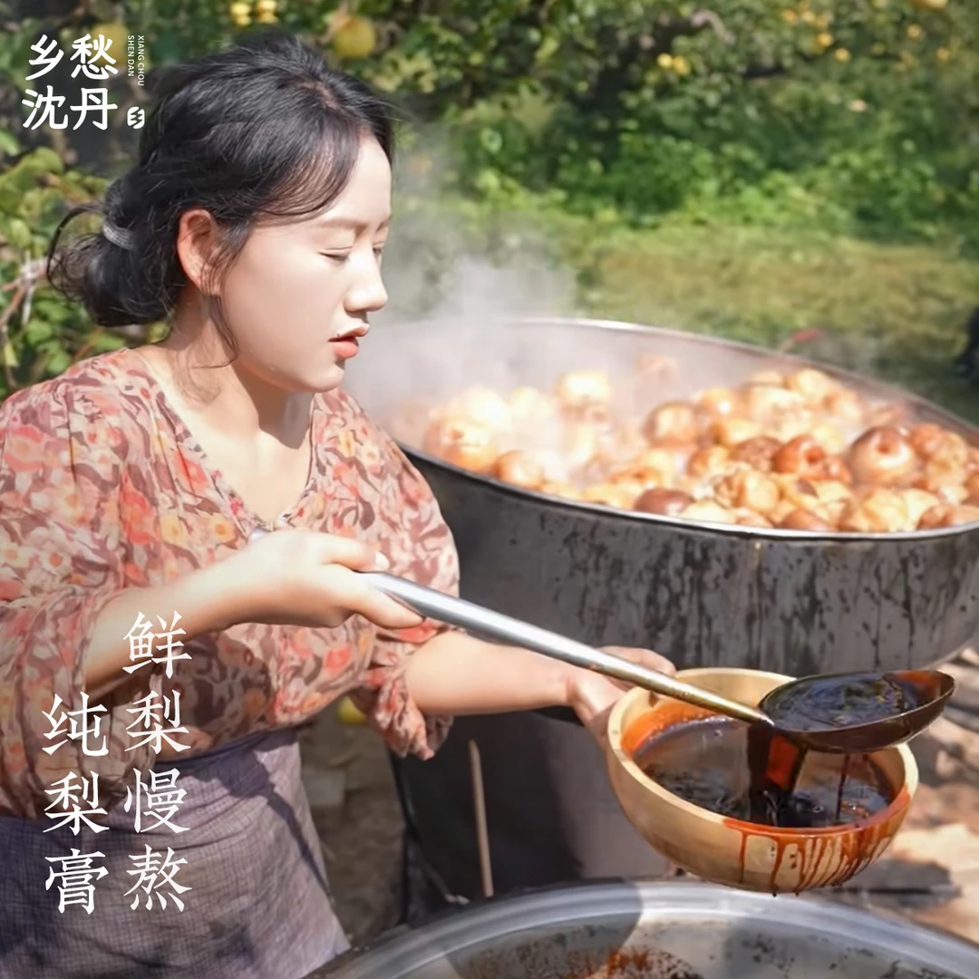 乡愁沈丹纯梨膏传统古法手工熬制精选砀山梨浓缩秋梨膏