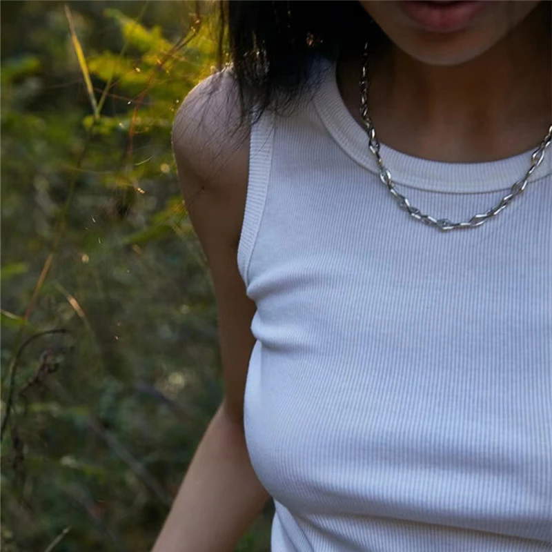 坠链均925银 韩版小众设计感重工猪鼻子项链韩国博主INS风