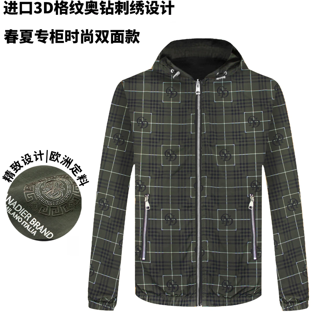 [双面穿]CND卡纳狄尔男装25春夏新款双面穿经典格纹印花刺绣外套