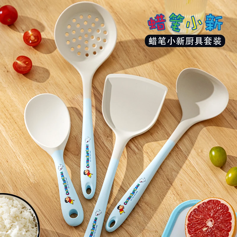 蜡笔小新正版可爱卡通厨房用具烹饪套餐耐高温不伤锅易清洗硅胶萌