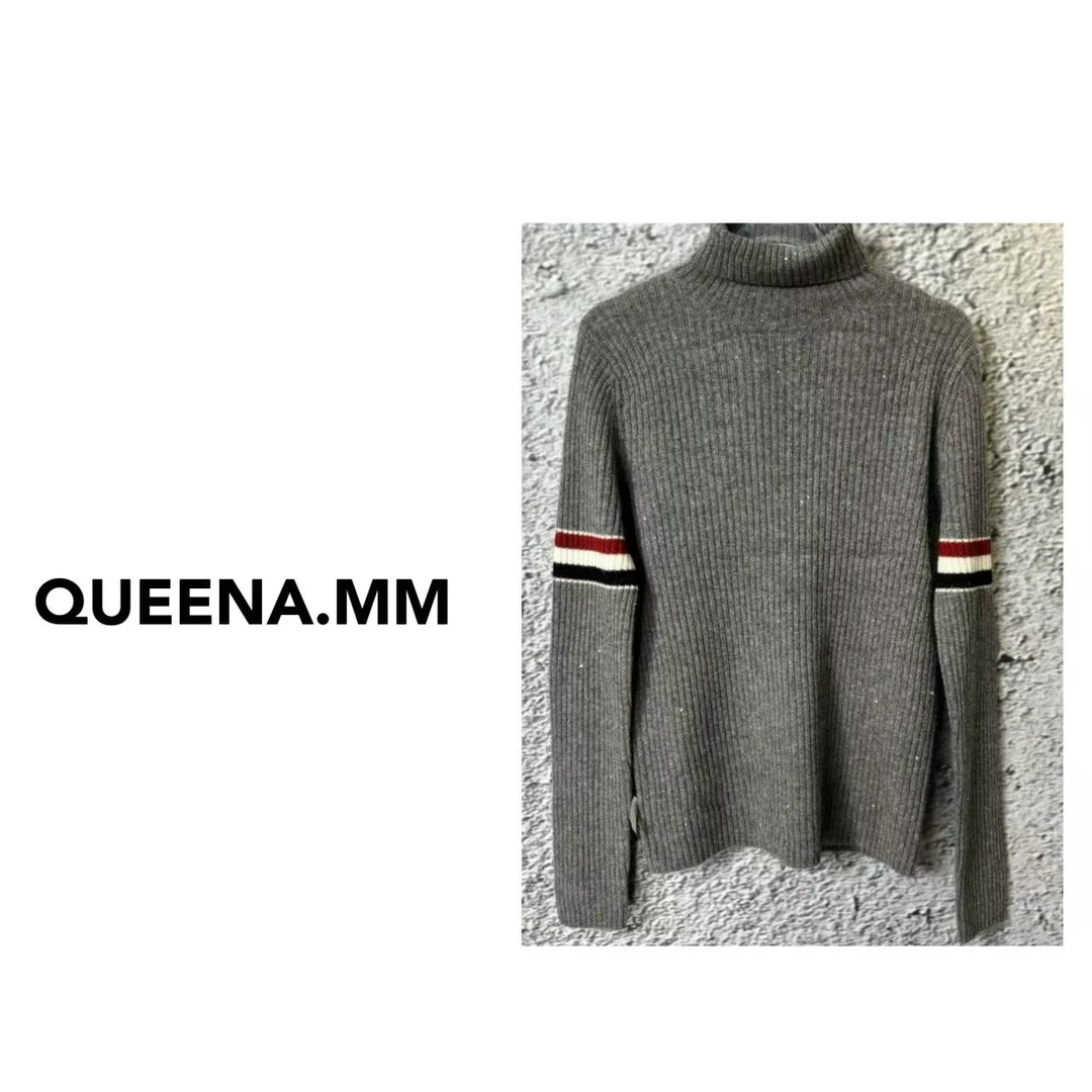 骆马绒高领长袖毛衣