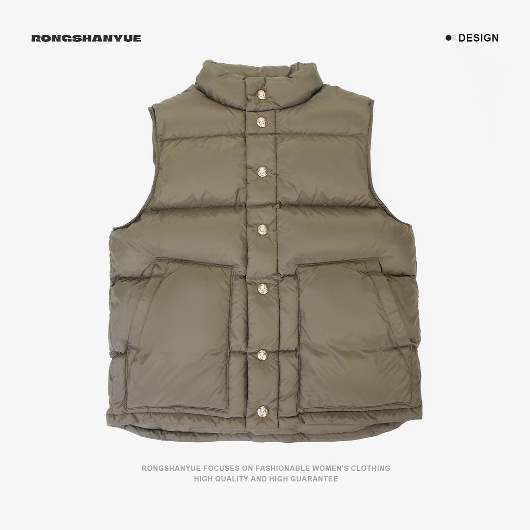 Rongshanyue东莞高品质时尚保暖女士立领秋冬羽绒马甲女A1243