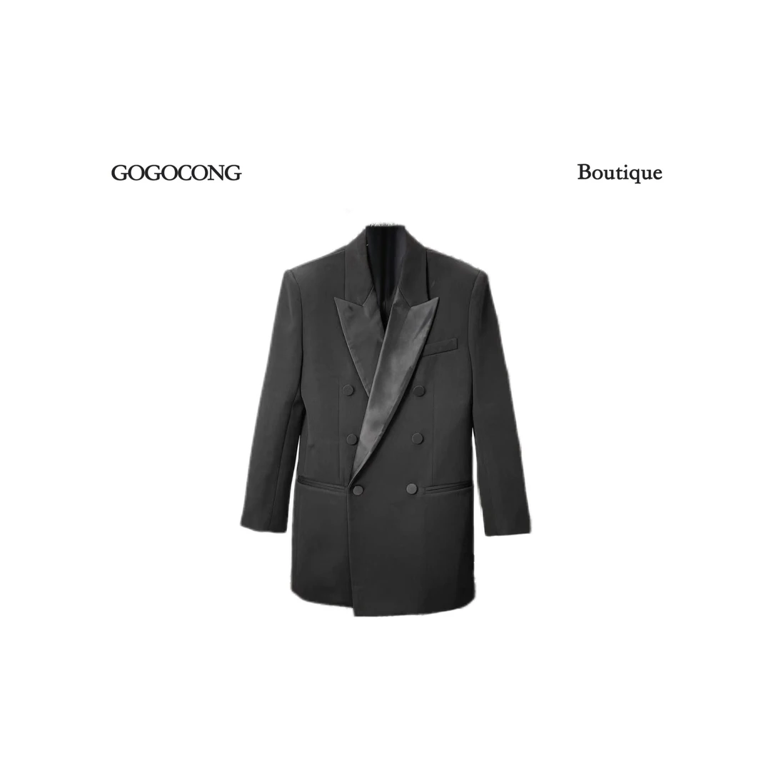 【昕昕专属】【GOGOCONG】设计师百搭简约黑色西装