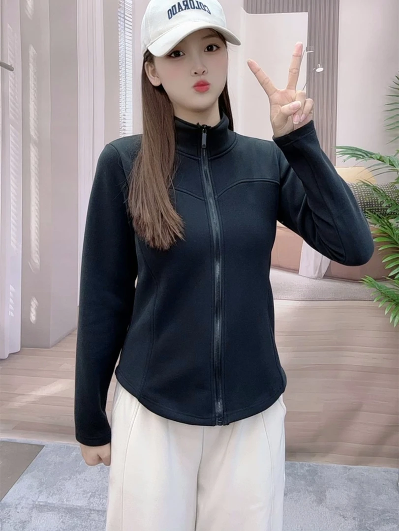 石墨烯小蛮腰7A抗菌羊绒蚕丝蛋白修身连帽立领保暖轻奢外套女ss