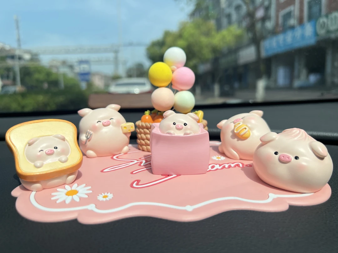 茗猪【烘培+贪吃】系列重工敲可爱大萌猪团子可爱白DIY摆件