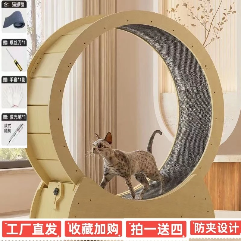 【这儿有一只猫】猫咪跑步机猫咪转盘跑步运动跑道静音猫窝双层加固