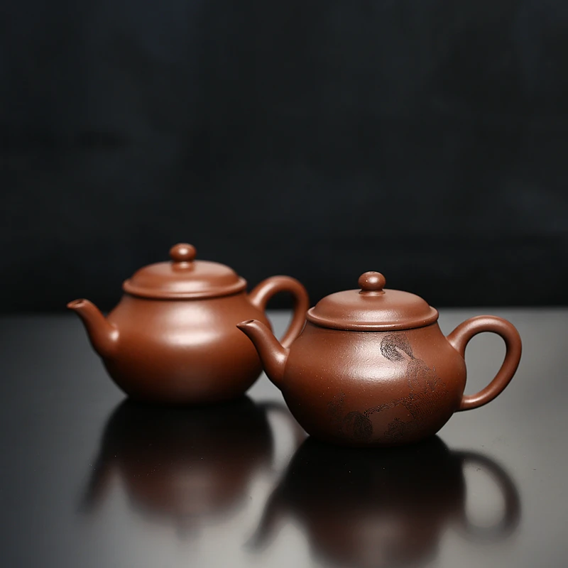 200CC底槽清全手工鸣远梨型壶宽把三湾流大口内推审美实用杀茶器