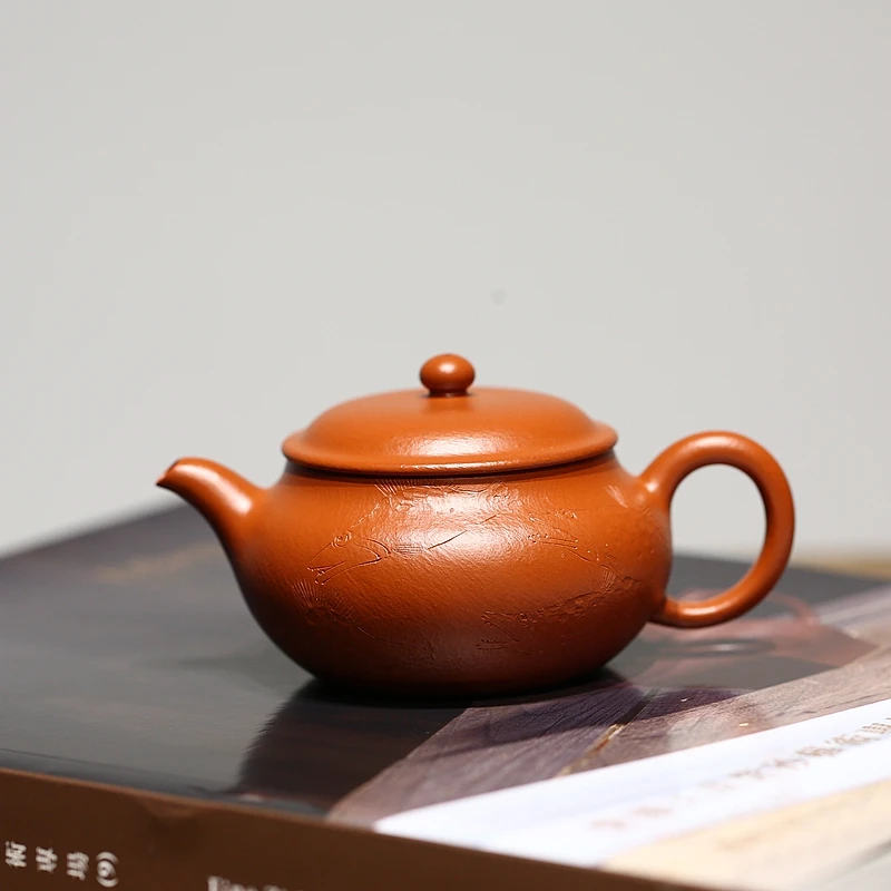 130CC九鳜鼓壶仿古类壶型小容量元气橘赵庄朱泥岩茶必备杀茶利器