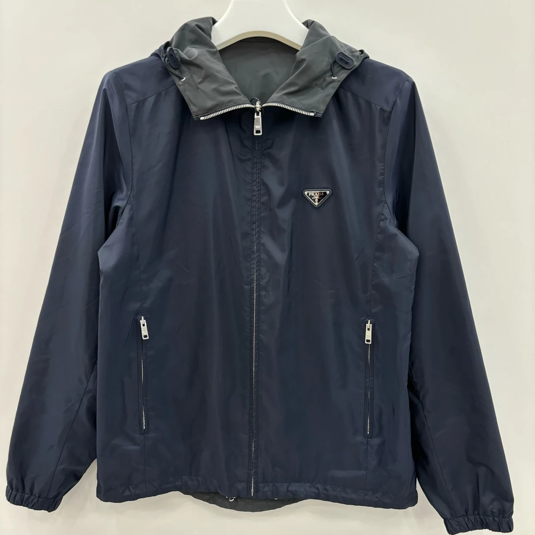 PRADA 普拉达/双面穿徽标休闲夹克外套/尺码52/充新成色/编号5891