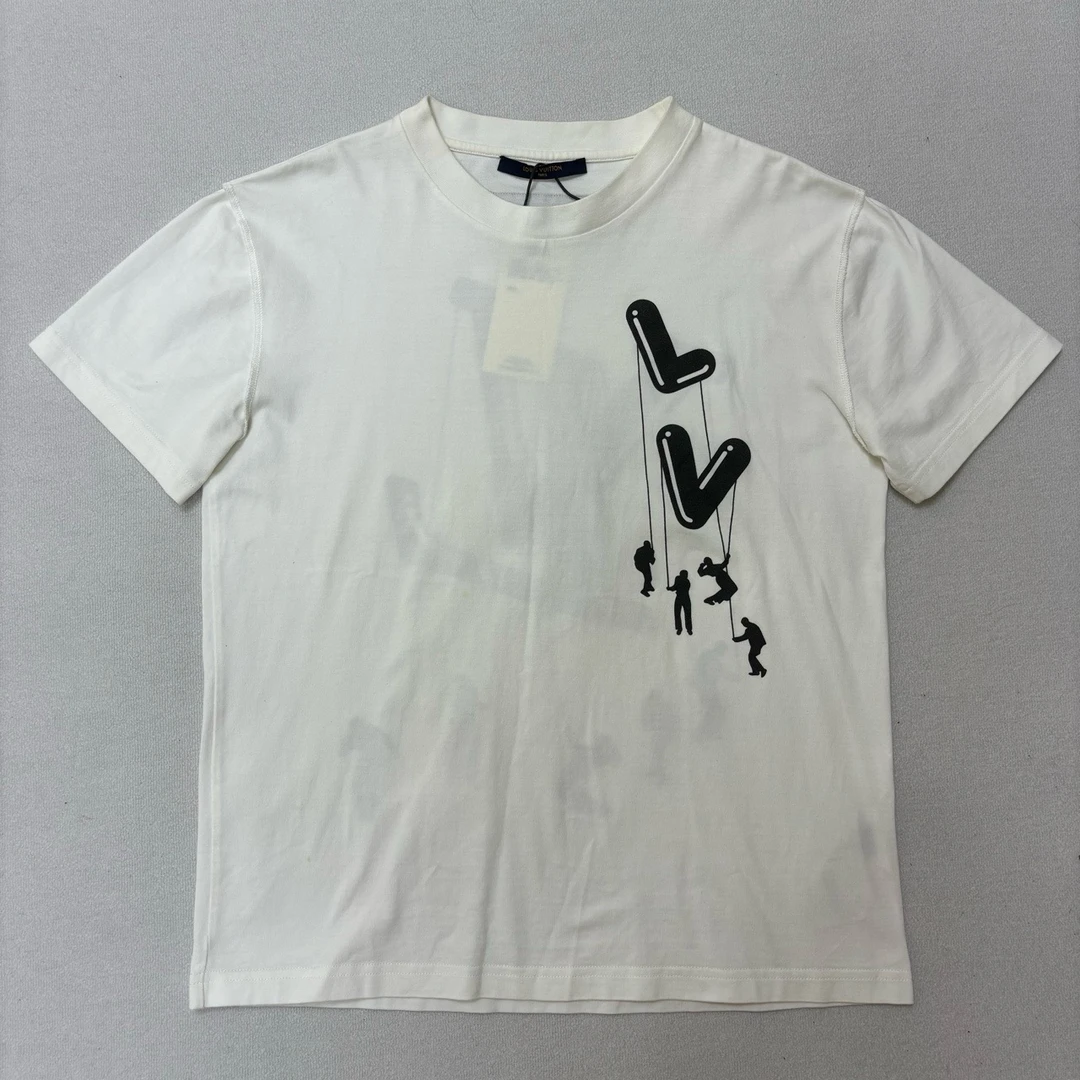 99新 LouisVuitton/路易威登-伞兵印花圆领短袖/尺码M/编号5691