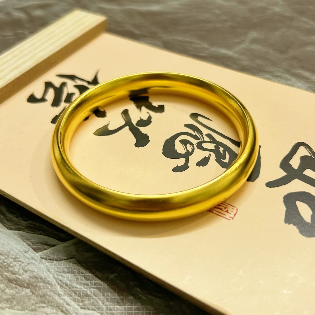 足银手镯 【KING】简约时尚手镯女大气轻奢古法泥鳅背手镯