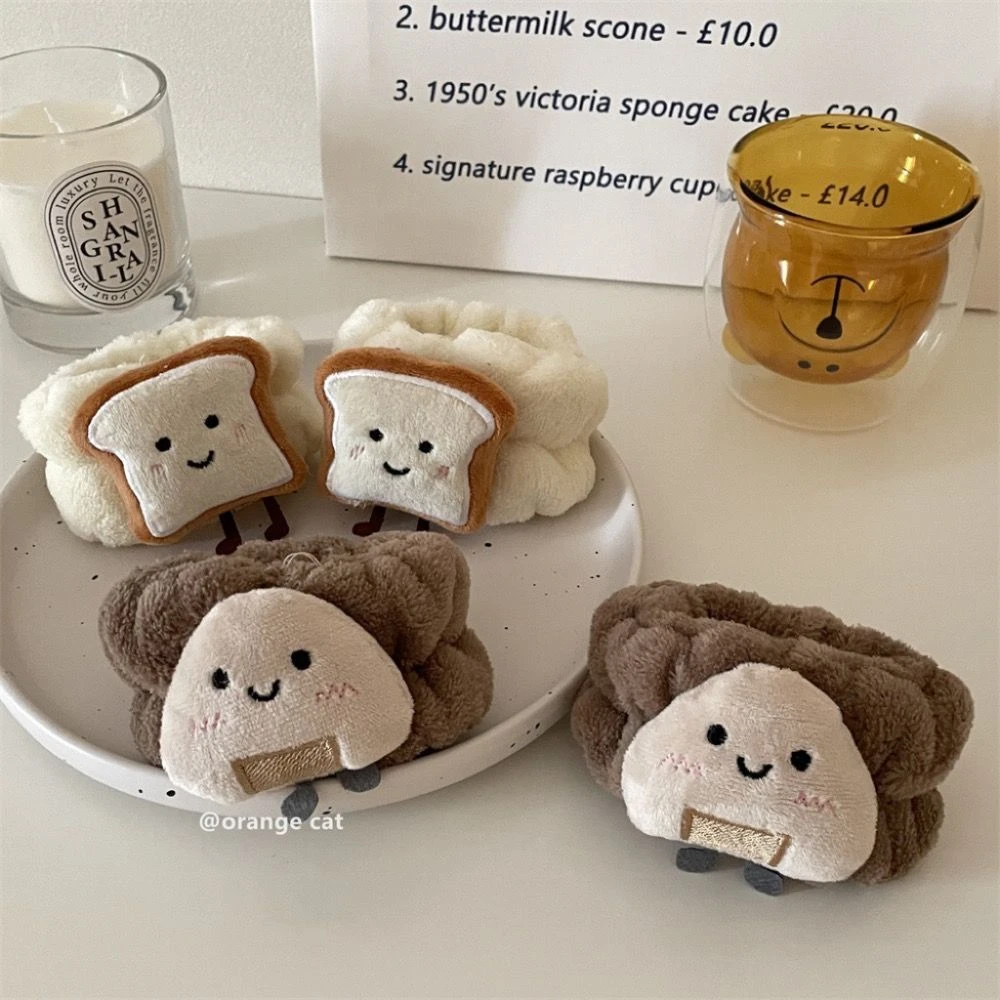 可爱卡通吐司洗脸手腕带防水防湿神器吸水袖口护腕手环套洗漱吸汗