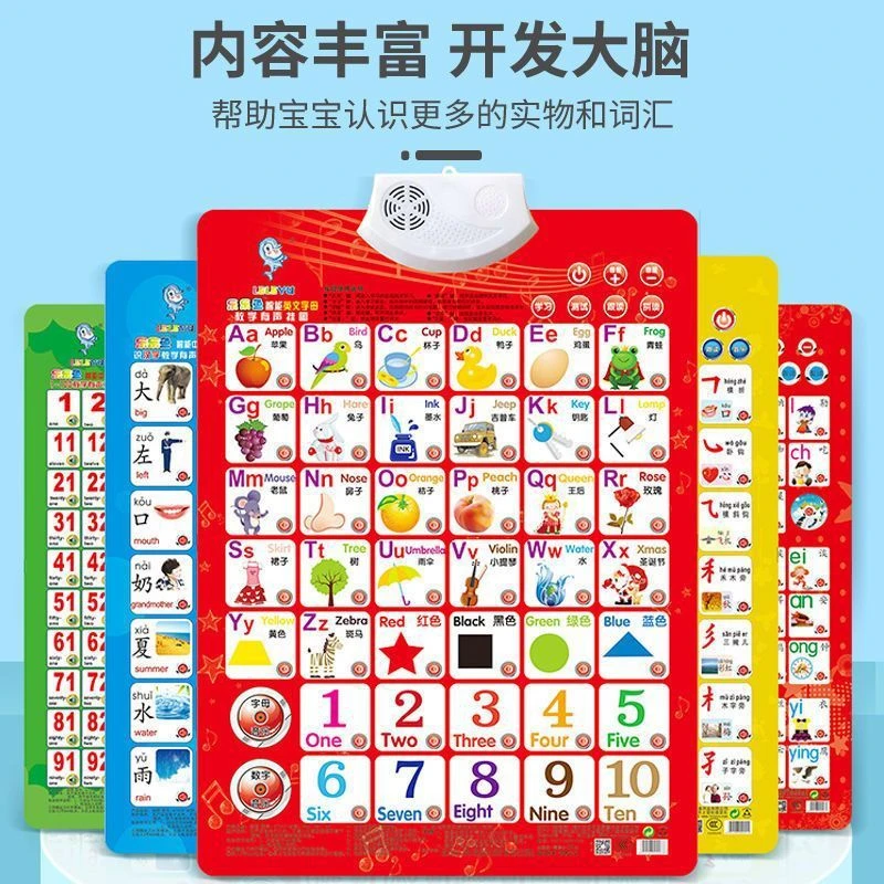学拼音字母表拼音有声版26个字母读法表声母韵母拼读训练aoe挂墙