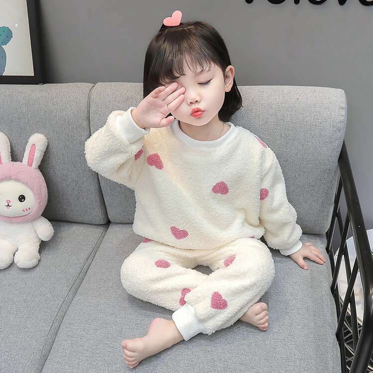 秋冬韩版居家家居服套装休闲女童中小童