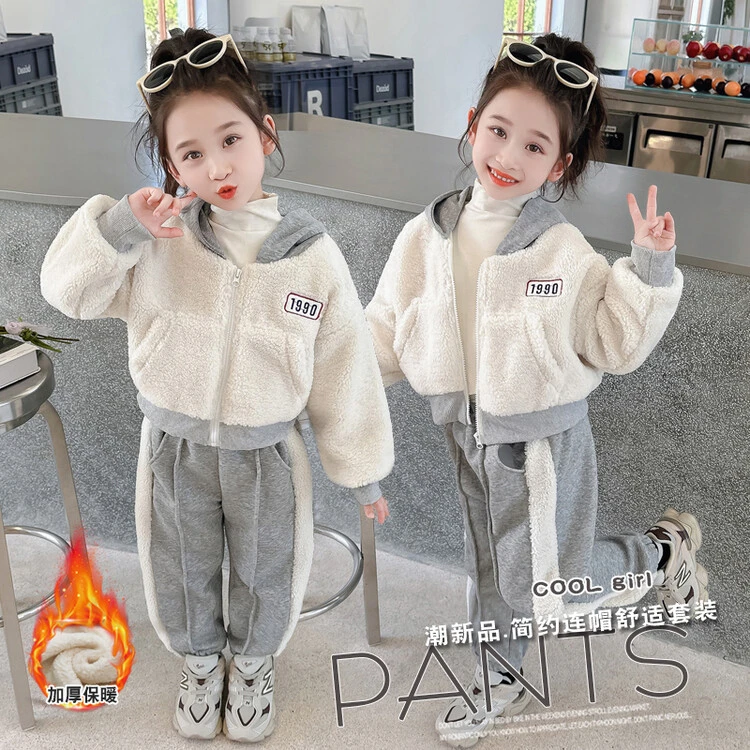 套装中国风冬季刺绣女童中小童