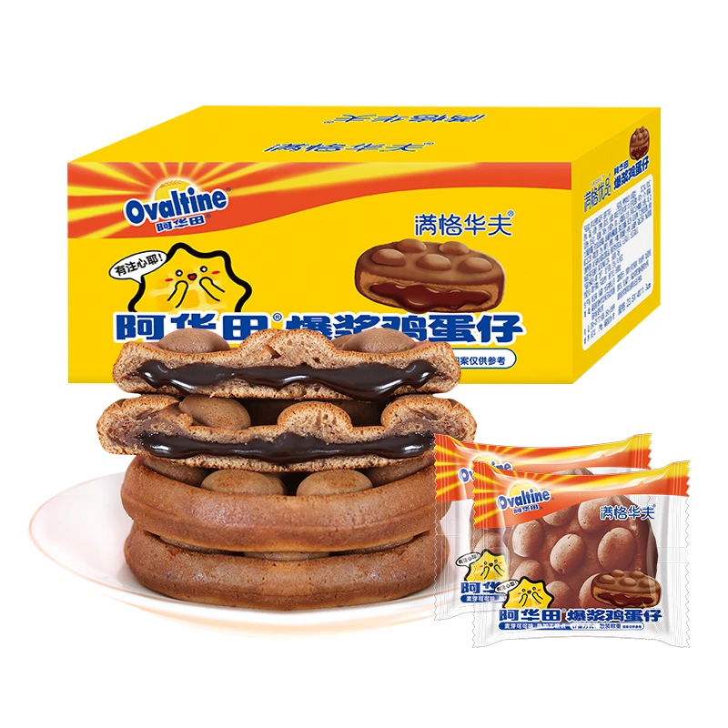 Ovaltine/阿华田鸡蛋仔港式麦芽可可味精选早餐面包整箱520g*1箱