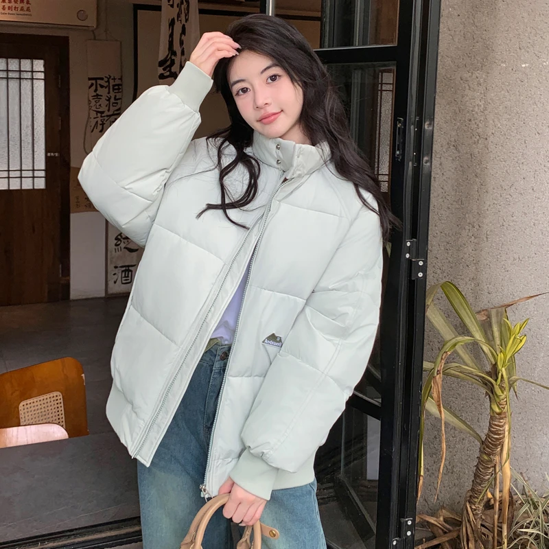 短款棉服2024冬季潮流休闲外套韩版简约百搭情侣加厚宽松