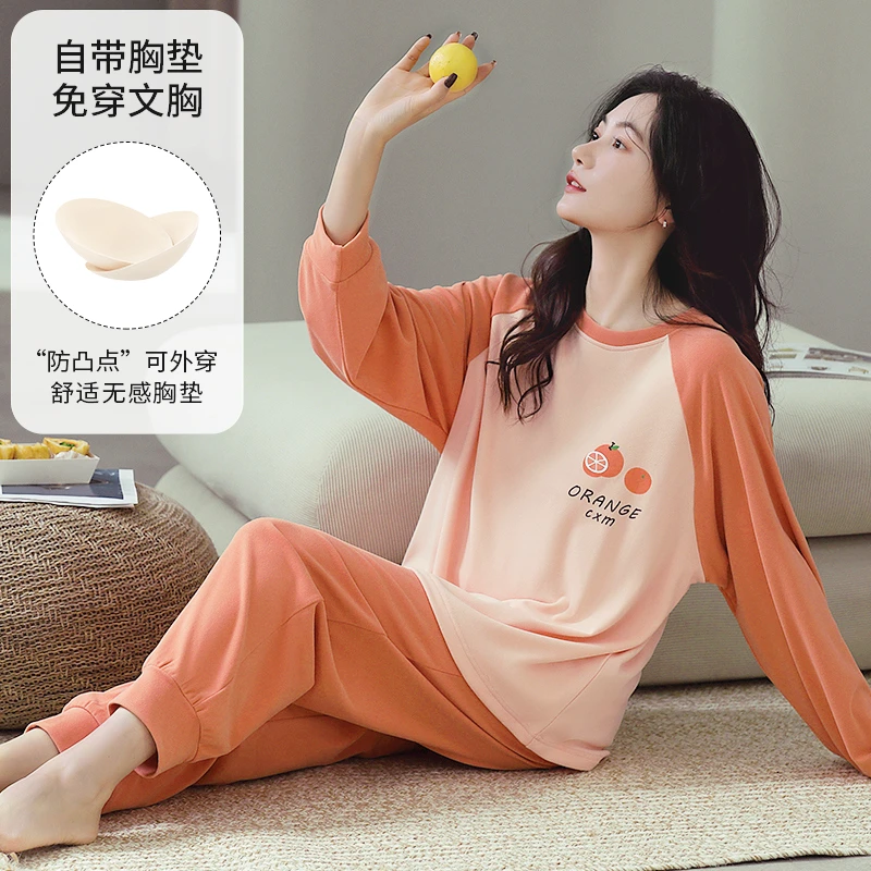 秋冬新款德绒女士长袖长裤睡衣保暖舒适可外穿家居服套装80810