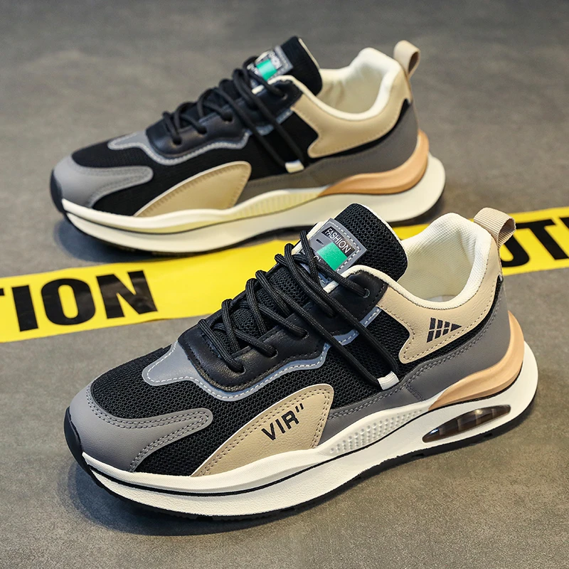 阿甘男鞋2023新款秋季休闲运动鞋男款初中生跑步增高老爹潮鞋冬季