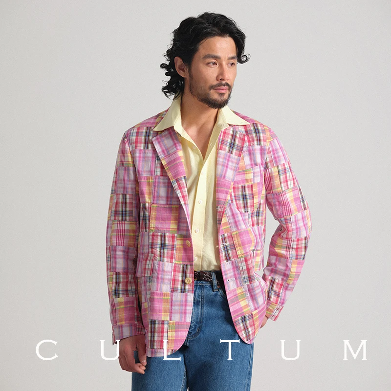 【马德拉斯格纹】CULTUM纯棉无结构西装外套男复古IVY西服夹克
