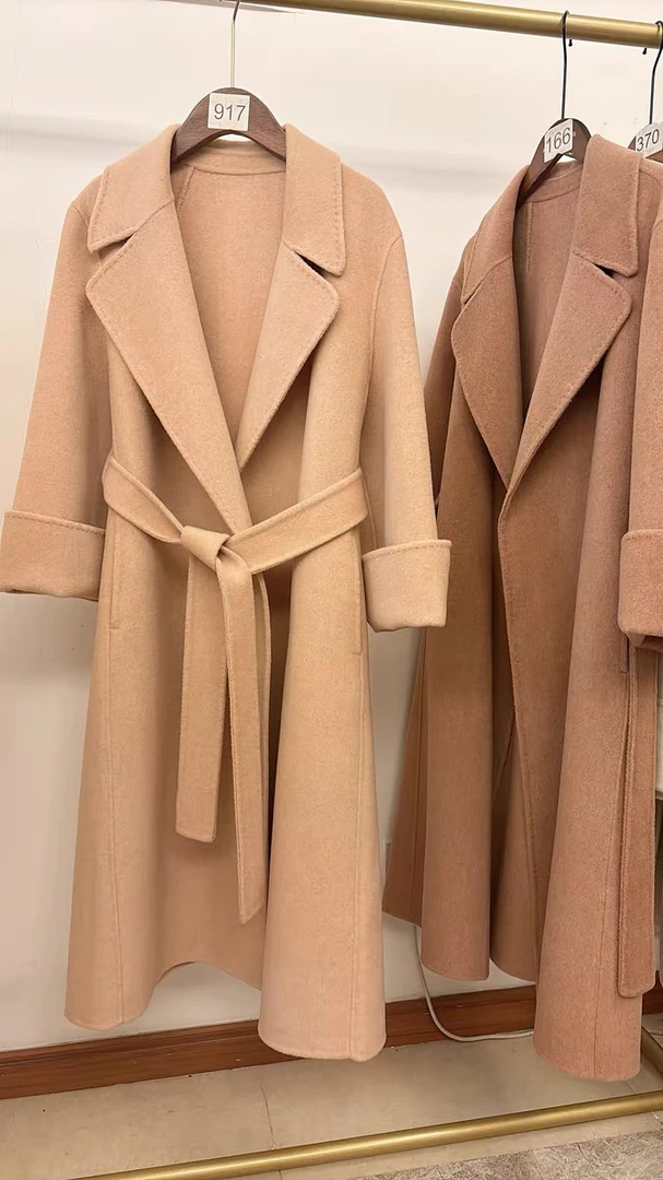 慵懒风大衣女中长款时尚气质羊毛呢外套