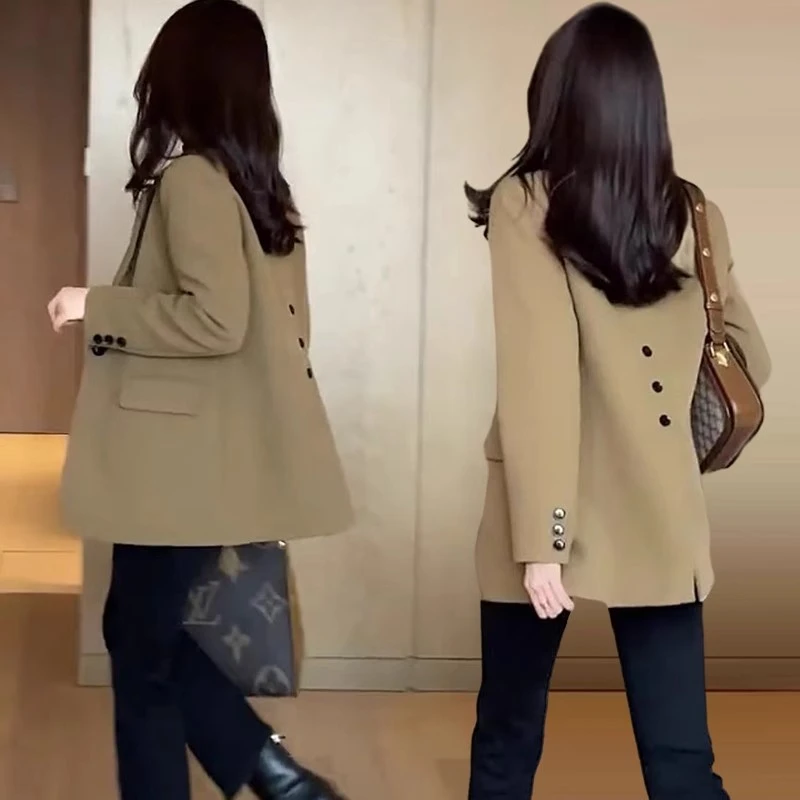 休闲高级感小西装外套女春季气质后背开叉三粒扣今年流行女士西服