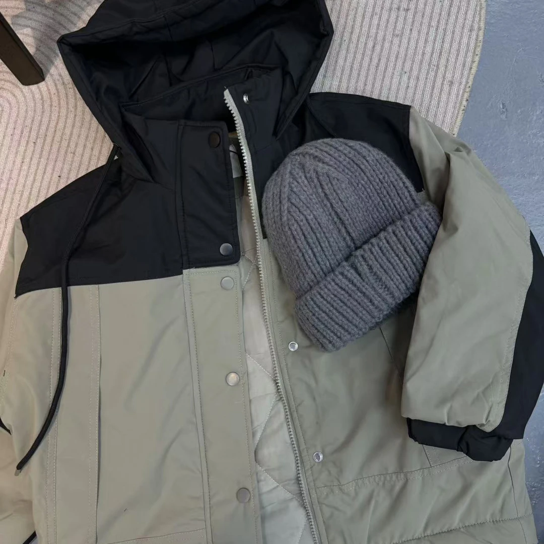 欧2024 【X】11月22日 儿童时尚潮酷卡其色加厚连帽外套4758-