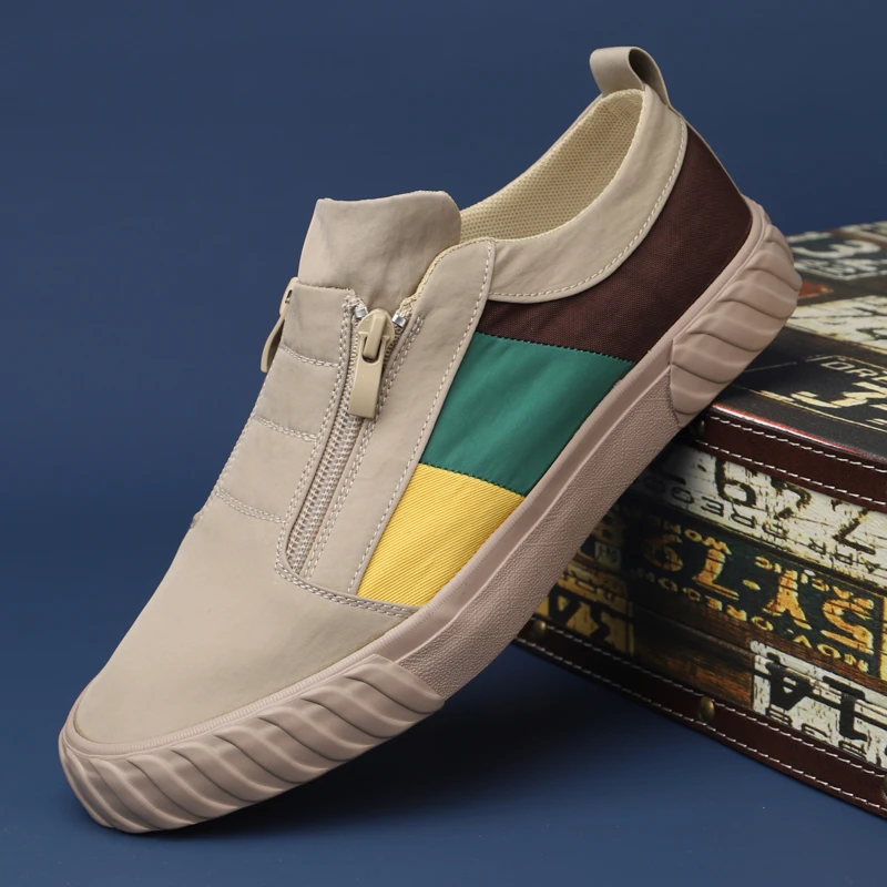 2025夏季新款时尚休闲百搭潮流舒适爆款男士男鞋透气一脚蹬板鞋