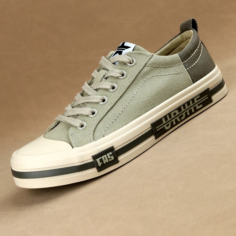 2025春夏季新款百搭潮流男士帆布鞋时尚休闲布鞋透气一脚蹬板鞋