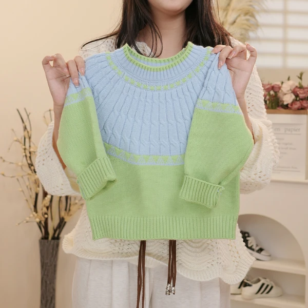 Snoopy/史努比女童毛衣秋冬条纹时尚韩版洋气儿童套头