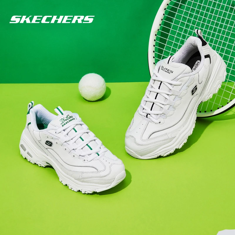 Skechers斯凯奇男鞋熊猫鞋春季厚底老爹鞋时尚休闲小白鞋运动鞋