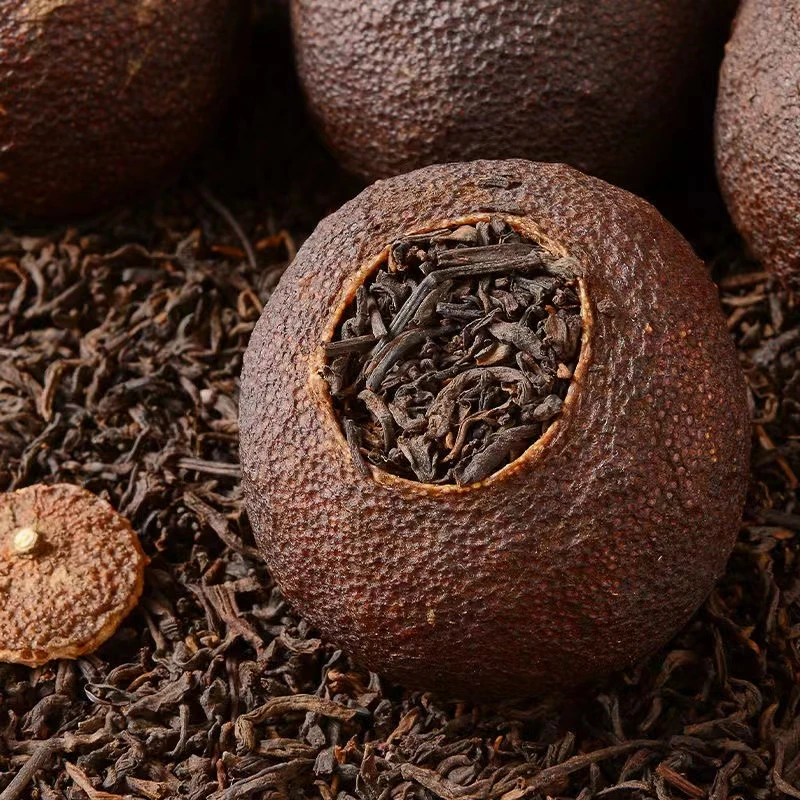 金牙大球【大红柑】新会柑+普洱料 袋装 250g 拍一发二