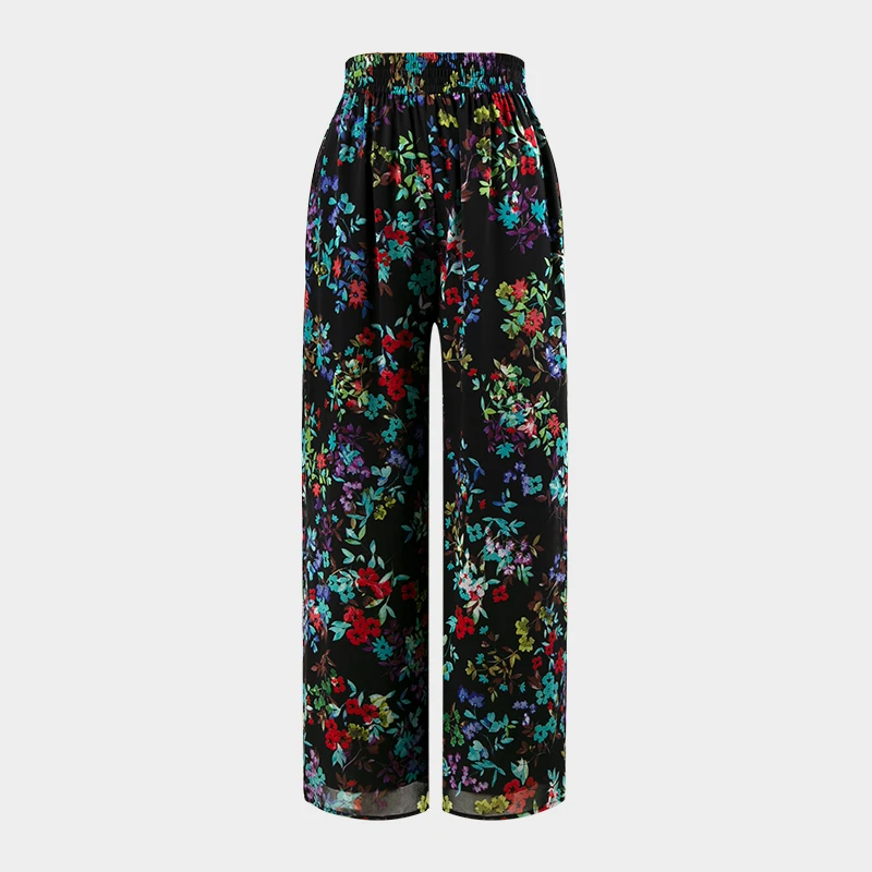 妮芙露UJA春夏印花透气大码欧美风碎花大花宽松套装