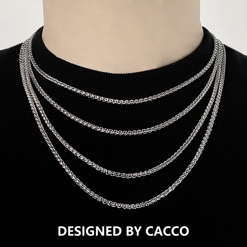 钛钢项链 CACCO 简约设计感龙骨链 小众嘻哈风无性别不掉色锁骨链