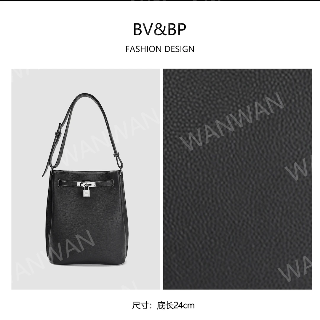 【婉婉专属】高定真皮凯莉水桶包GLN2480401黑色