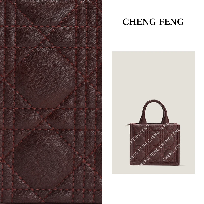 COVERAL KLORS秋冬新款手提包单肩斜跨包CK2480911酒红