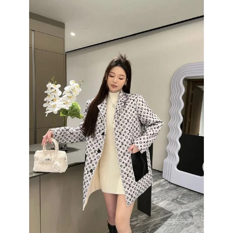 LouisVuitton/路易威登mb0001 老花双面大衣 36码