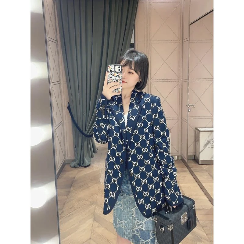 GUCCI/古驰 bb0401 老花满印西装 48码 市场价19800 95新
