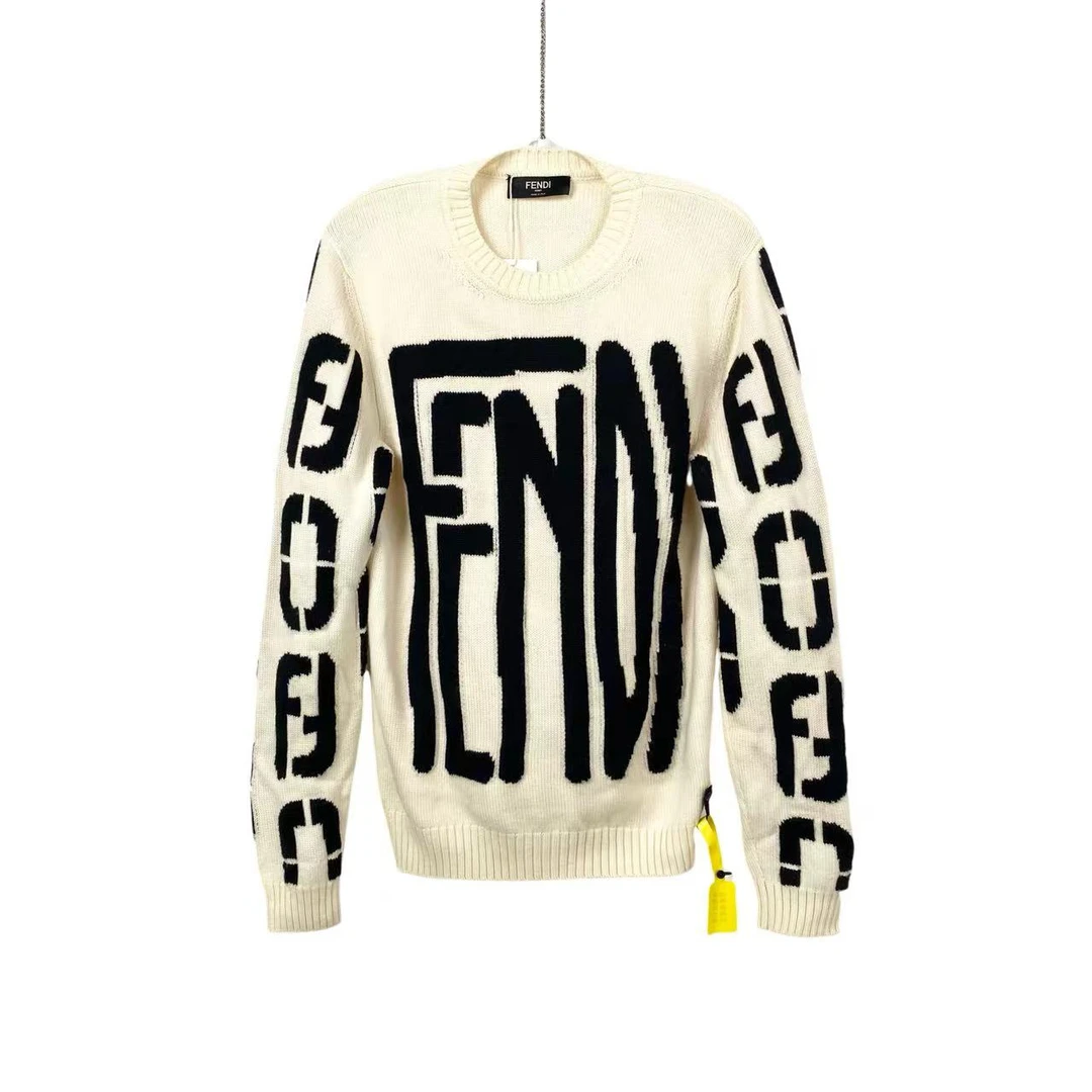 FENDI/芬迪 aa0144  图腾logo毛衣 46码