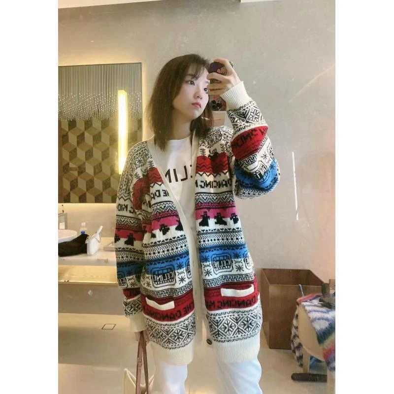 Celine/思琳9101  多元素针织开衫 s码